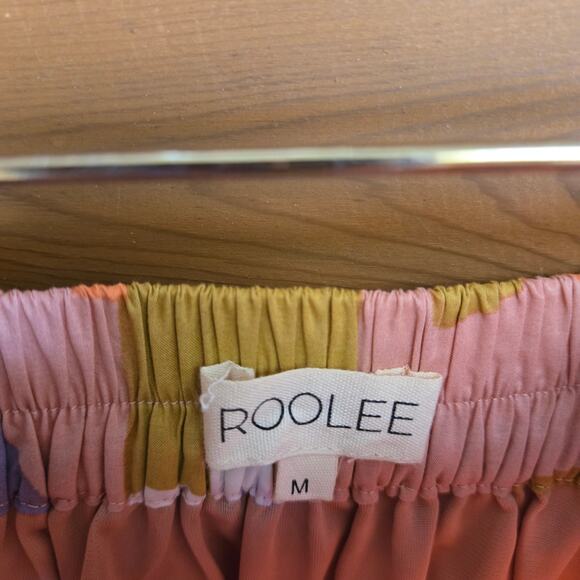 Roolee Retro Picnic Print Floral Button Front Midi Skirt Medium Boho Cottagecore - Picture 3 of 3